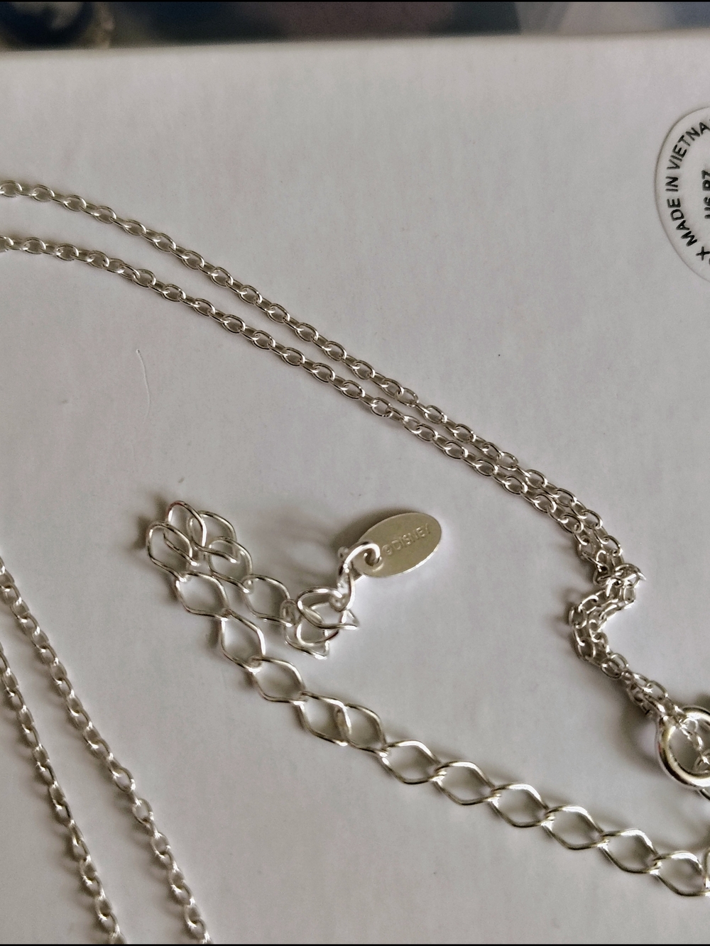 Disney 925 Silver Key Pendant Necklace - Picture 4 of 6